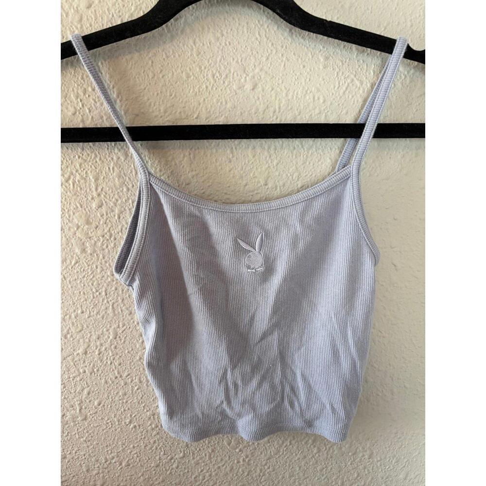 Playboy by Pacsun cropped purple tank size S